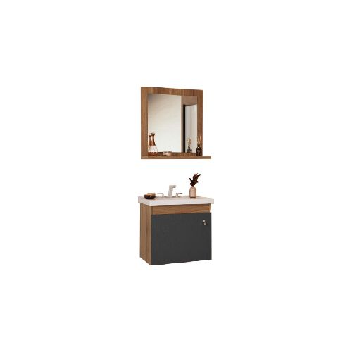 Mueble Baño Dalva Incluye Bacha Y Espejo Madera Premium (R)