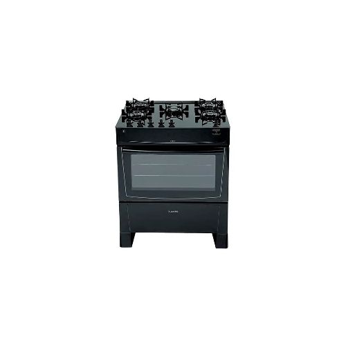 Cocina 5 Hornallas Gas James C695-v Negra Mesa Vidrio Ltc