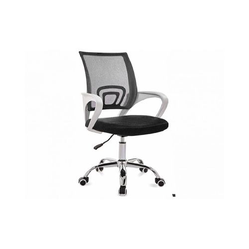 Silla Oficina Mesh Respaldo Posabrazo Blanco