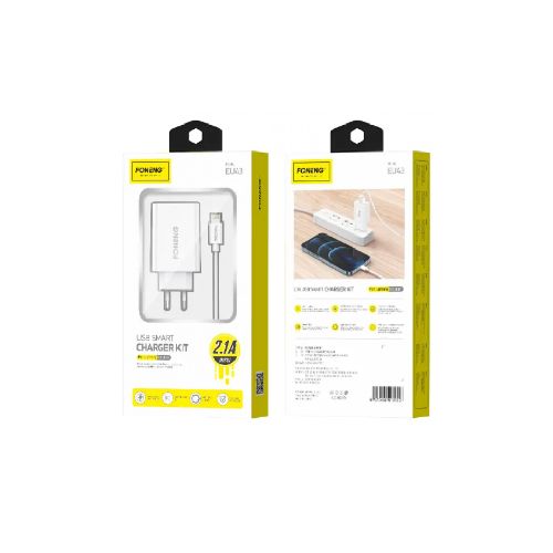 Cargador Foneng c/cable Lightning 2.1A EU43