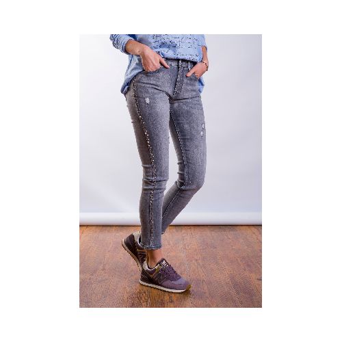 VAQUERO JEAN BLACK TACHAS PLATA ORMI