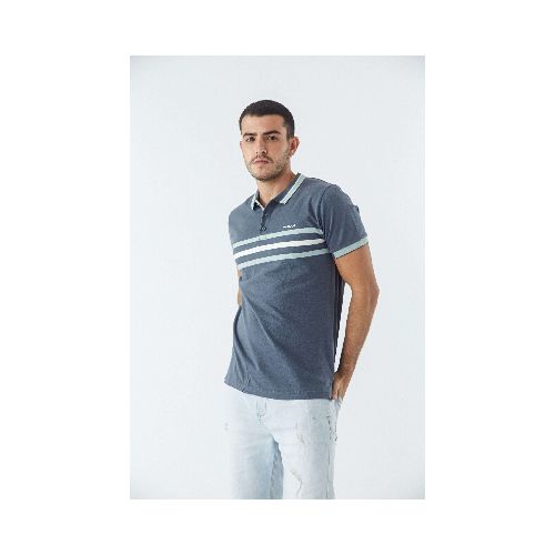 REMERA POLO M/C RAYADA GRECIA MISTRAL