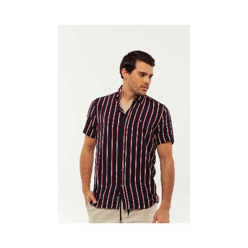 Camisa M/C S/B Bot Rayada Brie Mistral