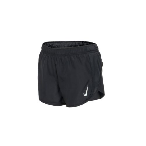 W NK DF TEMPO RACE SHORT BLACK/(REFLECTIVE SILV) - Black