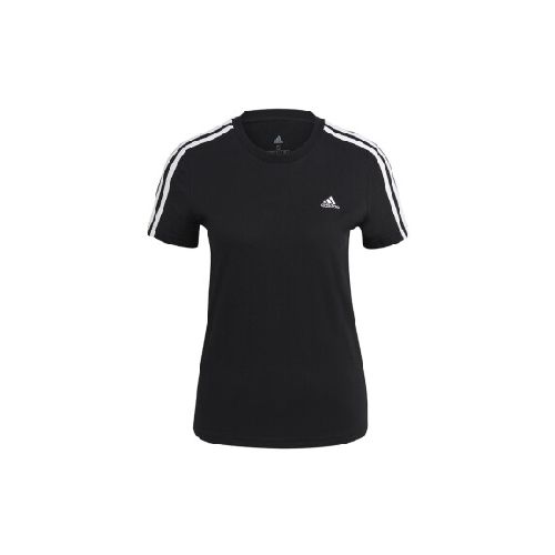 REMERA adidas ESSENTIAL SLIM 3 STRIPES - Black