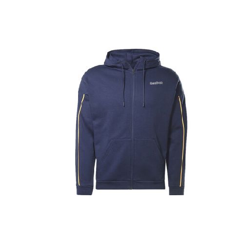 CAMPERA REEBOK TE PIPING FZ HOODIE VECNAV - Blue