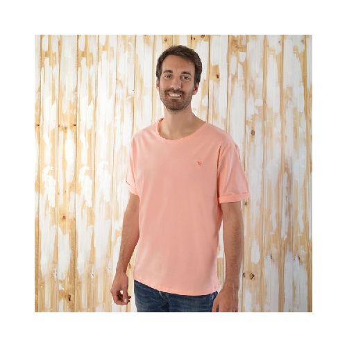 Remera Aves del Plata™ Cuello Grande y Mangas Dobladas, Salmon Rosado  