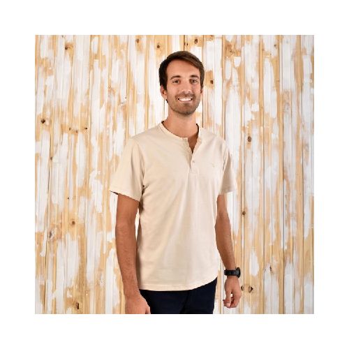 Remera Henley Aves del Plata™, Beige  