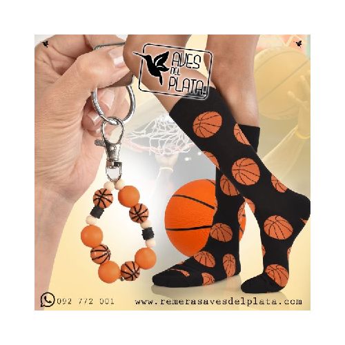 Medias Basketball Baloncesto y Llavero Basketball Baloncesto - Aves del Plata