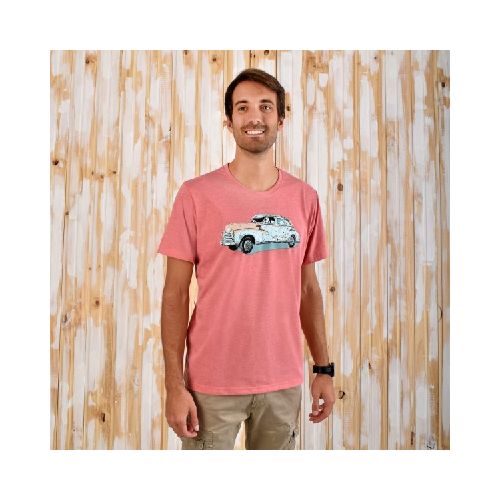 Remera  Aves del Plata™ Auto de 1948, Rosado Salmon  