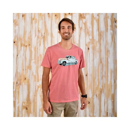 Remera Aves del Plata™ Auto de 1948, Rosado Salmon - Aves del Plata