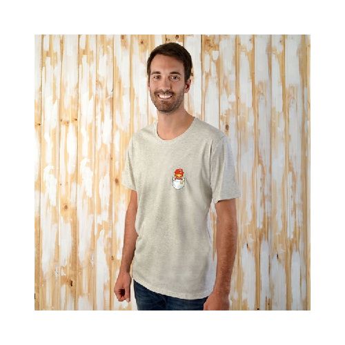 Remera Aves del Plata™ Bolsillo Estampado Mario, Gris  