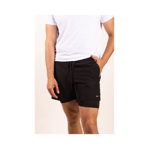 Short con calza interna - Negro