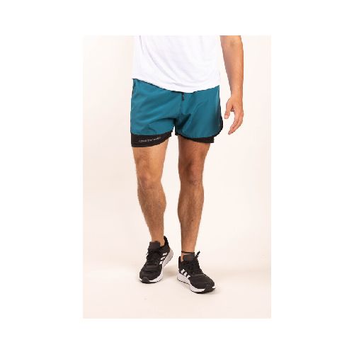 Short con calza interna - Verde petróleo