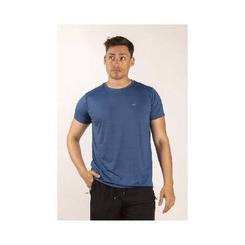 Remera Dry Fit Hombre - Azul jean