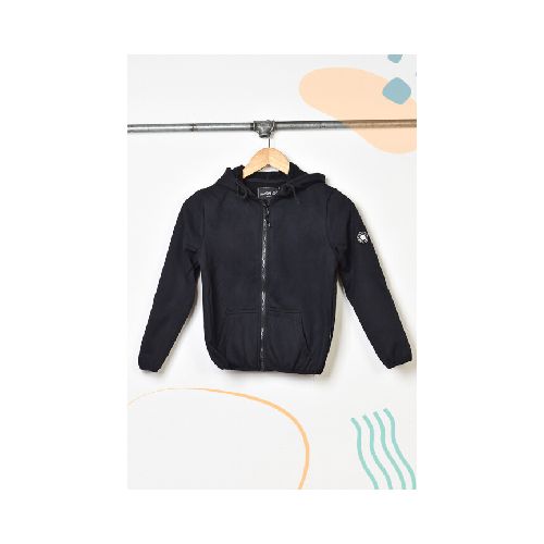 Campera deportiva infantil unisex con Felpa - Negra