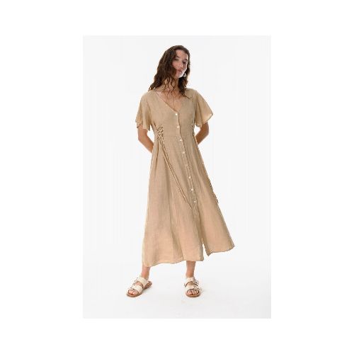 Vestido Cross - Beige