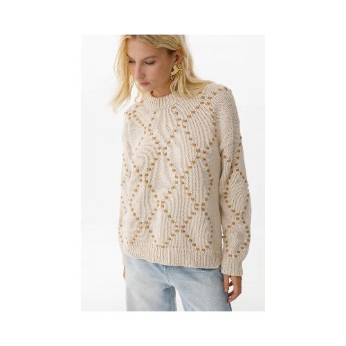 Sweater Rainbow - Bordado beige