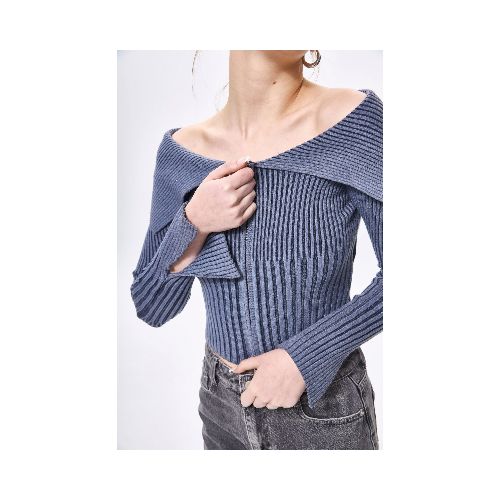 Sweater Jazmín - Azul Piedra