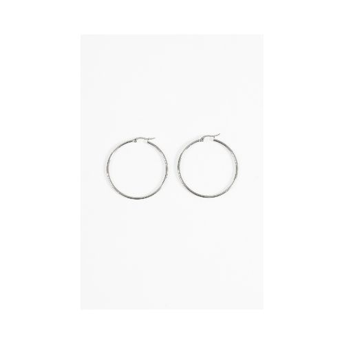 Aros acero maxi - plateado