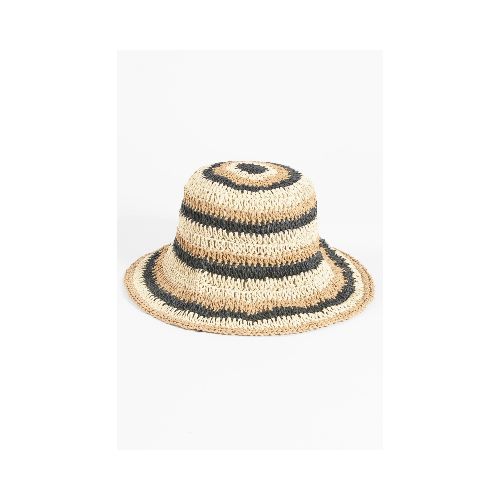 Gorro playero franjas - beige