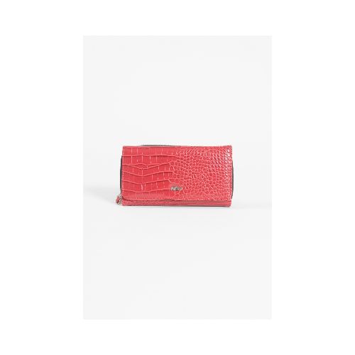 Billetera croco flap - rojo