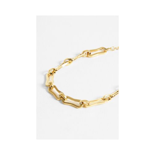 Pulsera acero eslabón irregular - dorado