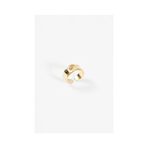 Anillo acero ajustable irregular - dorado