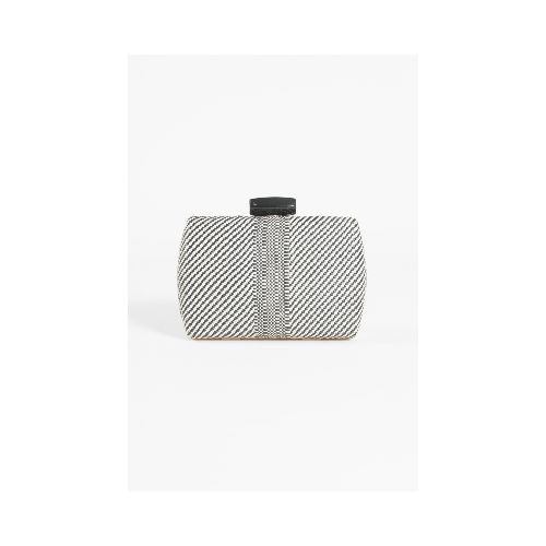 Cartera clutch broche - negro