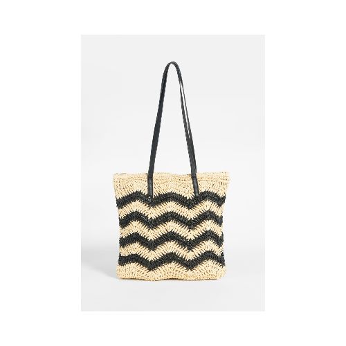 Cartera playera zig zag - negro