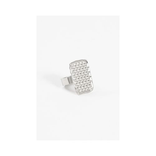 Anillo detalles acero - plateado