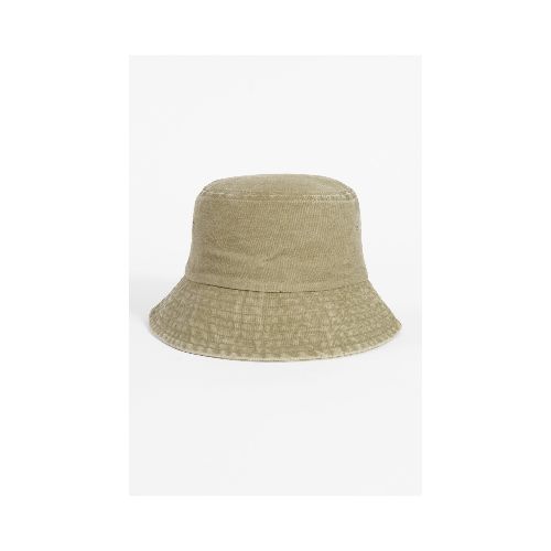 Gorro bucket gastado pespunte - verde oliva