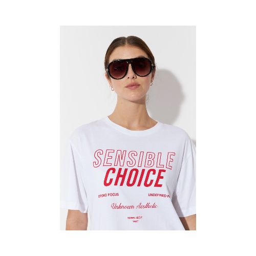 Remera oversize sensible choice - blanco