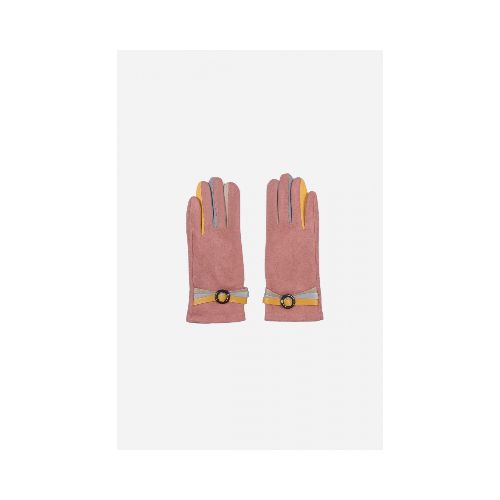 Guantes con hebilla - rosa