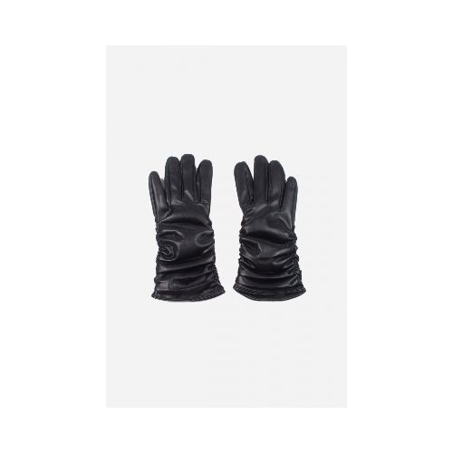 Guantes plisados - negro