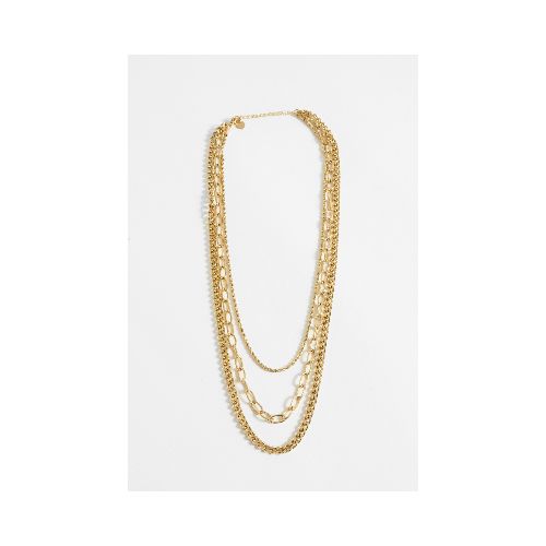 Collar acero triple - dorado