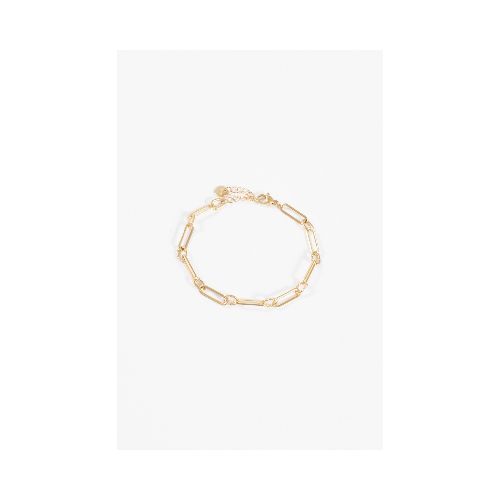 Pulsera acero eslabón - dorado