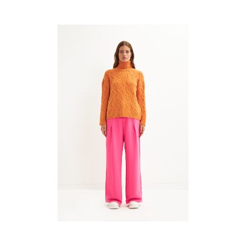 Sweater punto cuello alto Mile - naranja