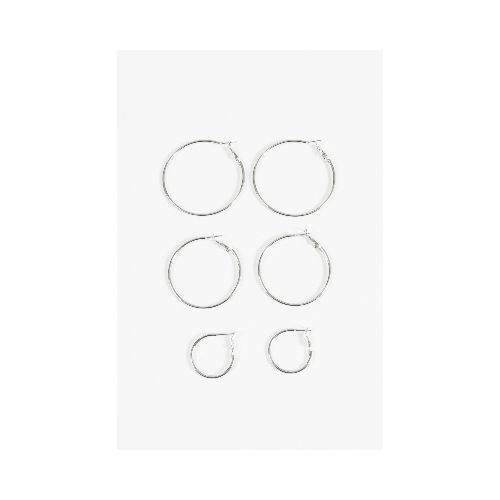 Set de aros finos - plateado