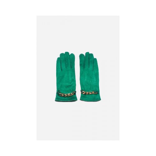 Guantes suede cadena - verde