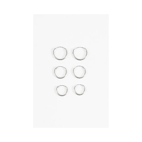 Set de aros pequeños - plateado