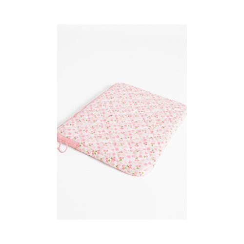 Funda para laptop puffy flores - rosa