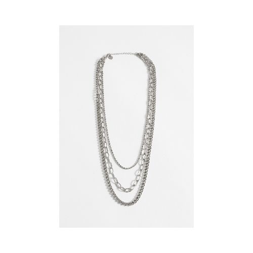 Collar acero triple - plateado