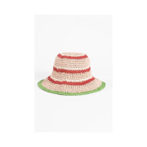 Gorro playero franjas - rosa