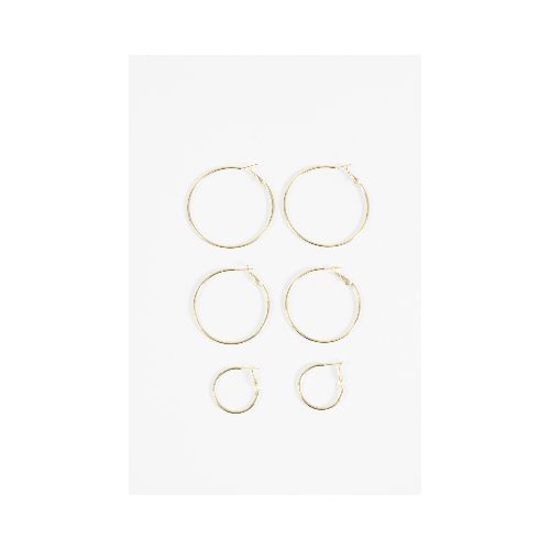 Set de aros finos - dorado