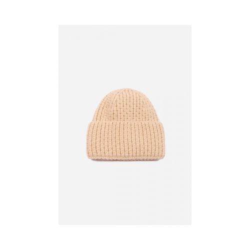 Gorro tejido texturado - beige