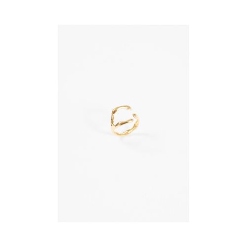 Anillo acero ajustable gota - dorado