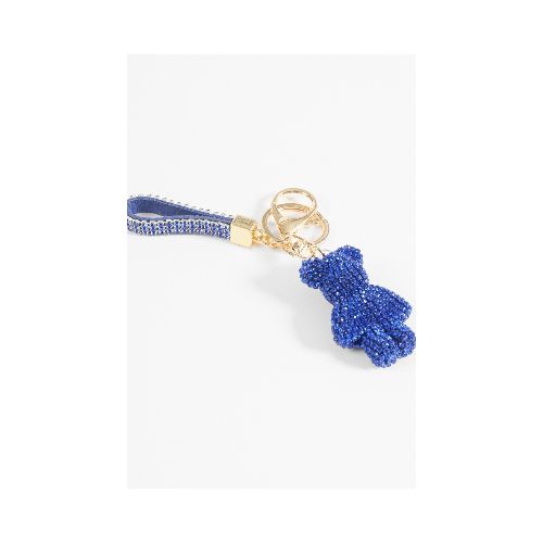 Llavero teddy strass - azul