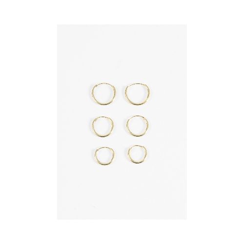 Set de aros pequeños - dorado