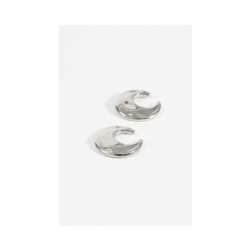 Aros acero earcuff irregular - plateado